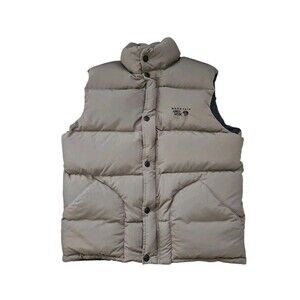 Mountain Hardwear Goose Down Full Zip Snap Button Puffer Vest Green Small